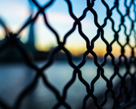 Chain link fencing